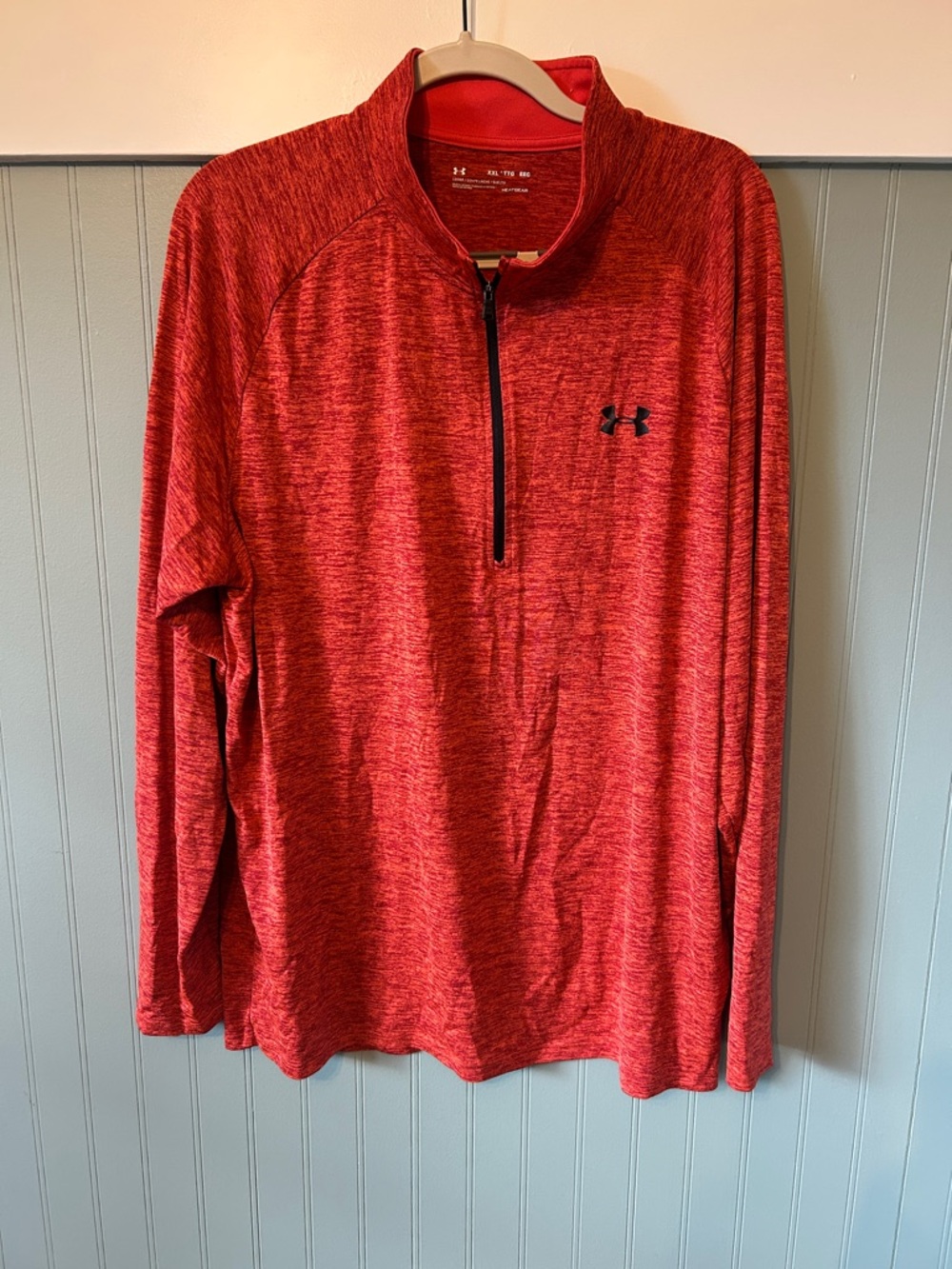Men’s Under Armour Red Heather 1/4 Zip Pullover